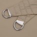Toldo de vela rectangular tela Oxford gris taupe 2x5 m
