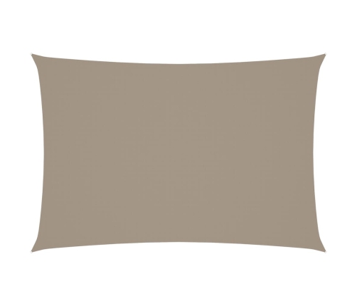 Toldo de vela rectangular tela Oxford gris taupe 2,5x4,5 m