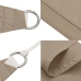 Toldo de vela rectangular tela Oxford gris taupe 2,5x4,5 m