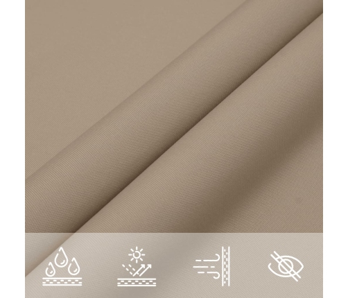 Toldo de vela rectangular tela Oxford gris taupe 2,5x4,5 m