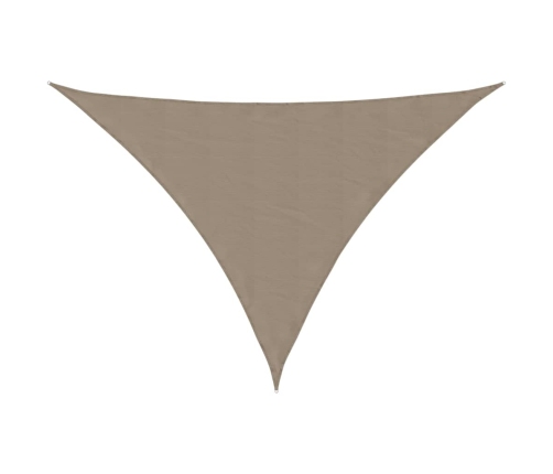 Toldo de vela triangular tela Oxford gris taupe 5x5x6 m