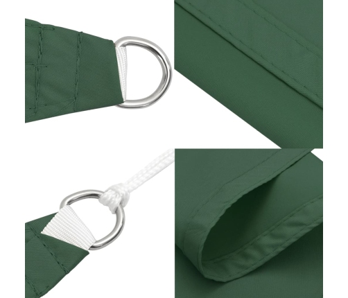 Toldo de vela cuadrado tela Oxford verde oscuro 2x2 m