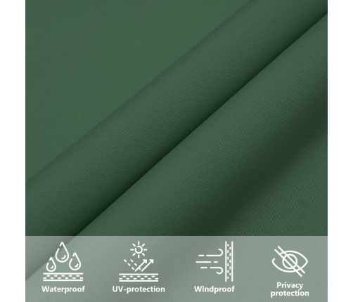 Toldo de vela cuadrado tela Oxford verde oscuro 4x4 m