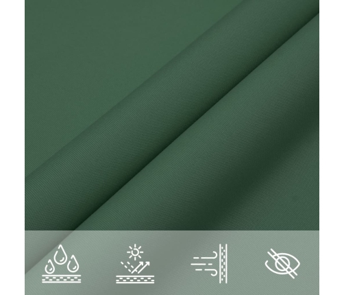 Toldo de vela cuadrado tela Oxford verde oscuro 4,5x4,5 m