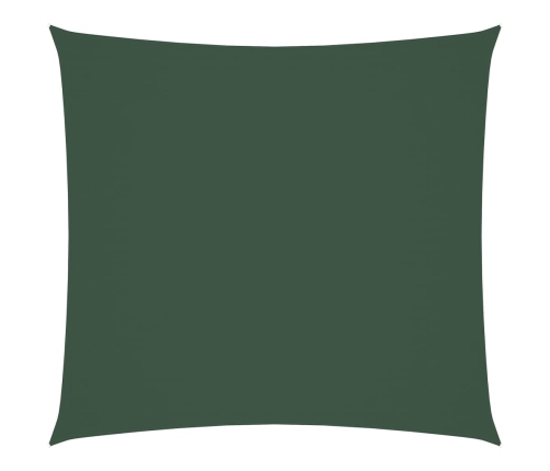 Toldo de vela cuadrado tela Oxford verde oscuro 7x7 m