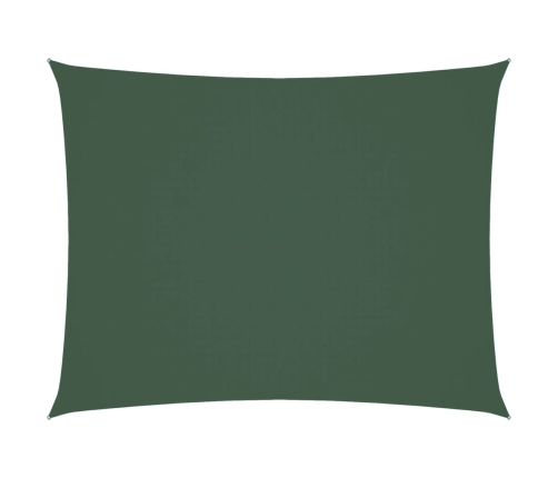 Toldo de vela rectangular de tela oxford verde oscuro 2x3 m