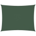 Toldo de vela rectangular tela Oxford verde oscuro 2x3,5 m