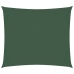 Toldo de vela rectangular tela Oxford verde oscuro 2,5x3 m