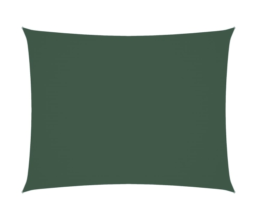 Toldo de vela rectangular tela Oxford verde oscuro 3,5x4,5 m