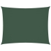 Toldo de vela rectangular tela Oxford verde oscuro 3,5x4,5 m
