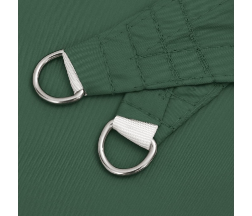 Toldo de vela rectangular tela Oxford verde oscuro 5x6 m