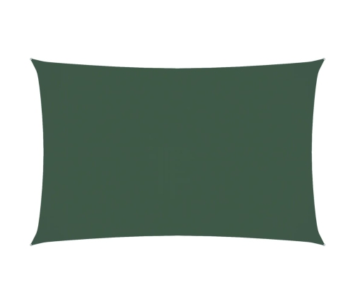 Toldo de vela rectangular tela Oxford verde oscuro 5x8 m