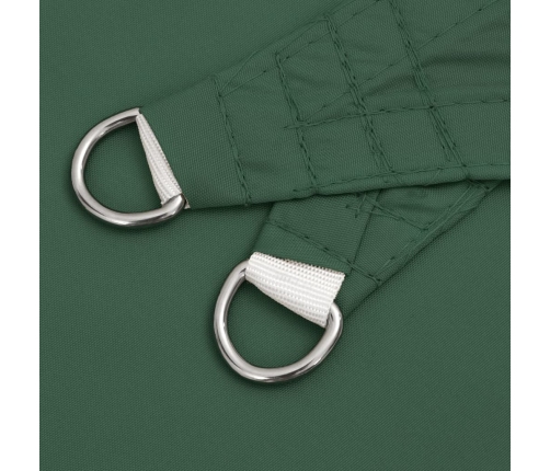 Toldo de vela rectangular tela Oxford verde oscuro 5x8 m