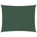 Toldo de vela rectangular de tela oxford verde oscuro 6x8 m
