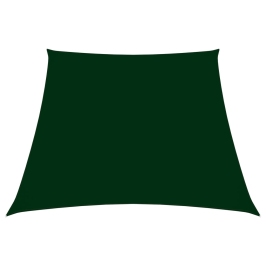 Toldo de vela tela oxford trapecio verde oscuro 2/4x3 m