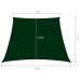 Toldo de vela trapezoidal de tela oxford verde oscuro 3/5x4 m