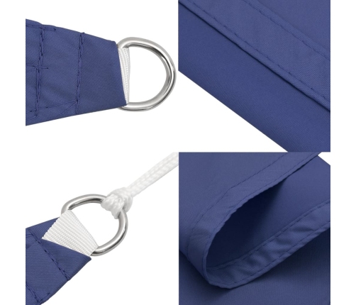 Toldo de vela cuadrado de tela oxford azul 3x3 m