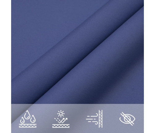 Toldo de vela rectangular tela Oxford azul 2x2,5 m