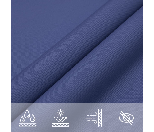 Toldo de vela rectangular tela Oxford azul 3,5x5 m