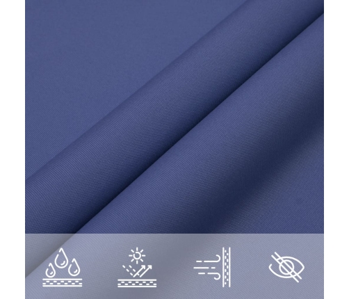 Toldo de vela rectangular tela Oxford azul 4x6 m