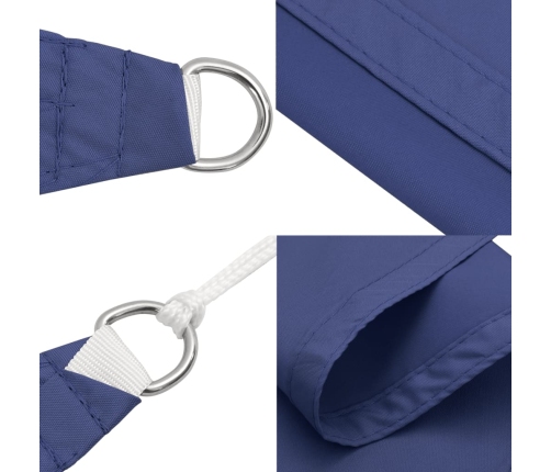 Toldo de vela rectangular tela Oxford azul 4x6 m