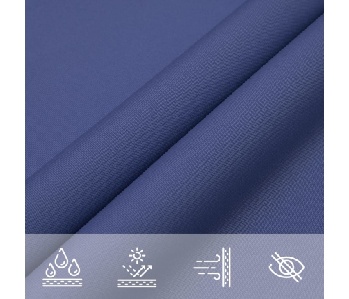 Toldo de vela rectangular tela Oxford azul 6x7 m