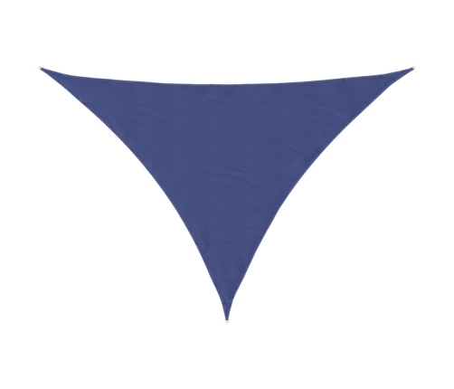 Toldo de vela triangular tela Oxford azul 3,5x3,5x4,9 m