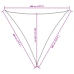 Toldo de vela triangular tela Oxford azul 4x4x4 m