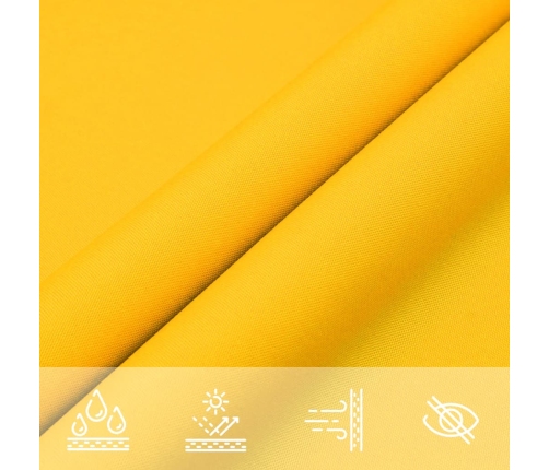 Toldo de vela rectangular tela Oxford amarillo 2x4,5 m