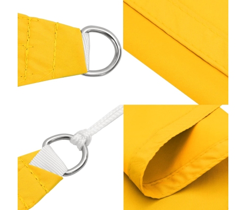 Toldo de vela rectangular tela Oxford amarillo 5x7 m