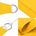 Toldo de vela triangular tela Oxford amarillo 2,5x2,5x3,5 m