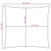 Toldo de vela cuadrado tela Oxford rojo 2,5x2,5 m