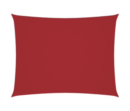Toldo de vela rectangular tela Oxford rojo 2,5x3,5 m