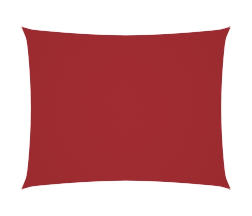 Toldo de vela rectangular tela Oxford rojo 2,5x4 m