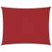 Toldo de vela rectangular tela Oxford rojo 2,5x4 m