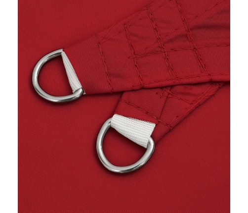 Toldo de vela rectangular tela Oxford rojo 2,5x4,5 m