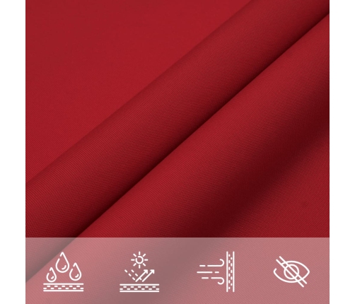 Toldo de vela rectangular tela Oxford rojo 2,5x4,5 m