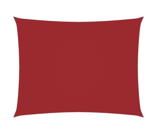 Toldo de vela rectangular tela Oxford rojo 3,5x4,5 m