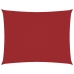 Toldo de vela rectangular tela Oxford rojo 3,5x4,5 m