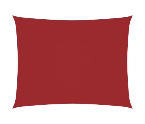 Toldo de vela rectangular tela Oxford rojo 4x5 m