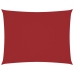 Toldo de vela rectangular tela Oxford rojo 4x5 m