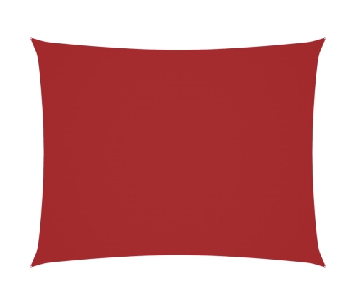 Toldo de vela rectangular tela Oxford rojo 4x6 m
