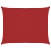 Toldo de vela rectangular tela Oxford rojo 4x6 m