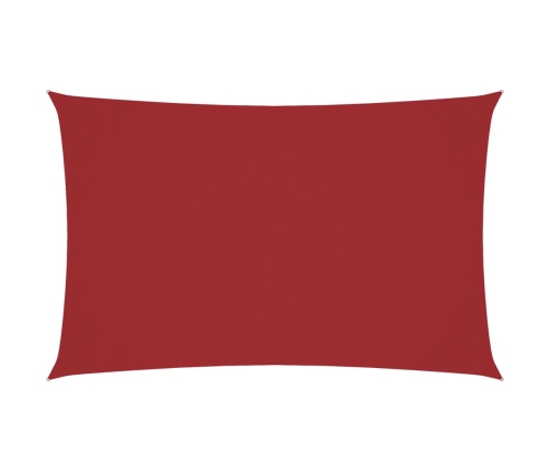 Toldo de vela rectangular tela Oxford rojo 4x7 m