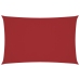 Toldo de vela rectangular tela Oxford rojo 4x7 m