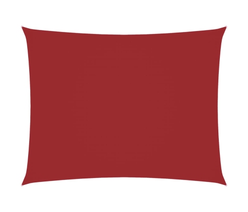 Toldo de vela rectangular tela Oxford rojo 5x6 m