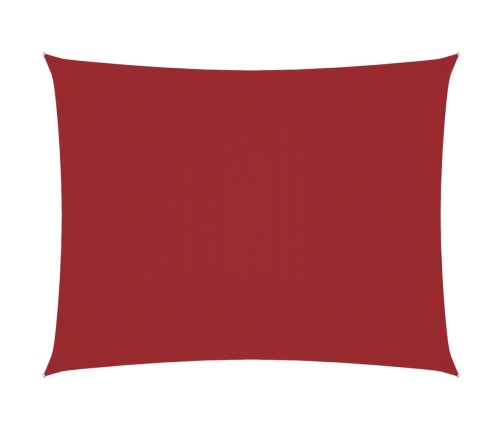 Toldo de vela rectangular tela Oxford rojo 5x7 m