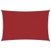 Toldo de vela rectangular tela Oxford rojo 5x8 m