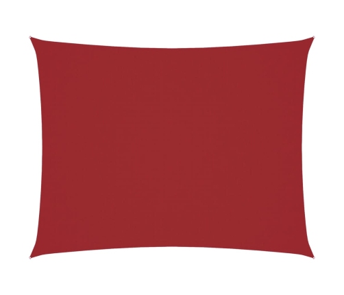 Toldo de vela rectangular tela Oxford rojo 6x7 m