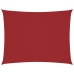 Toldo de vela rectangular tela Oxford rojo 6x7 m